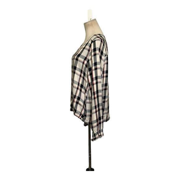 Sanctuary plaid long sleeves front crossed top size small - Picture 8 of 11